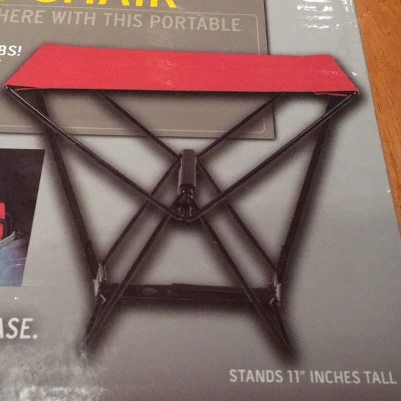 Brand New Folding Pocket Chair- Red - Picture 3 of 6